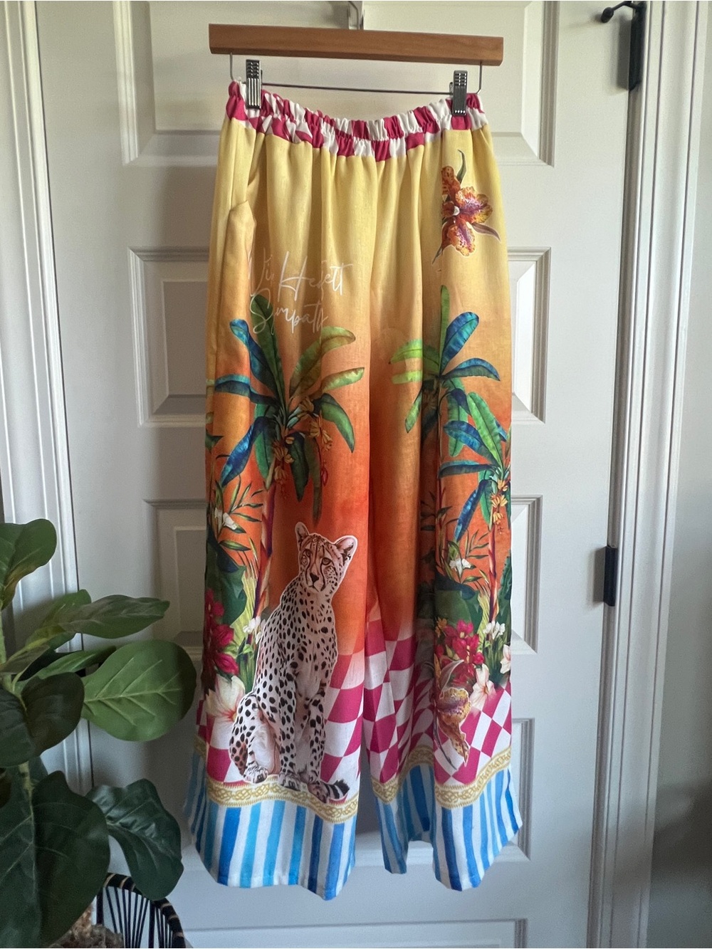 NEW COLLECTION Made In Italy Linen Palazzo Wide Leg Pant NWT